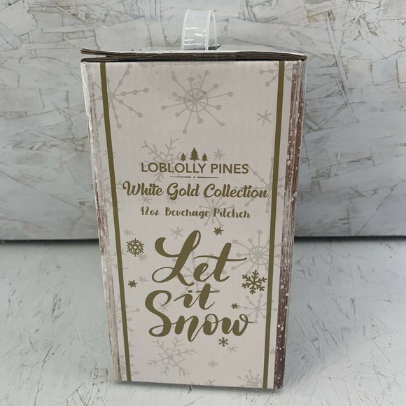 Loblolly Pines 42 oz Let it Snow Ceramic Pitcher NIB - Picture 6 of 8